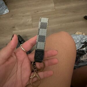 Stylish Black and Silver Keychain